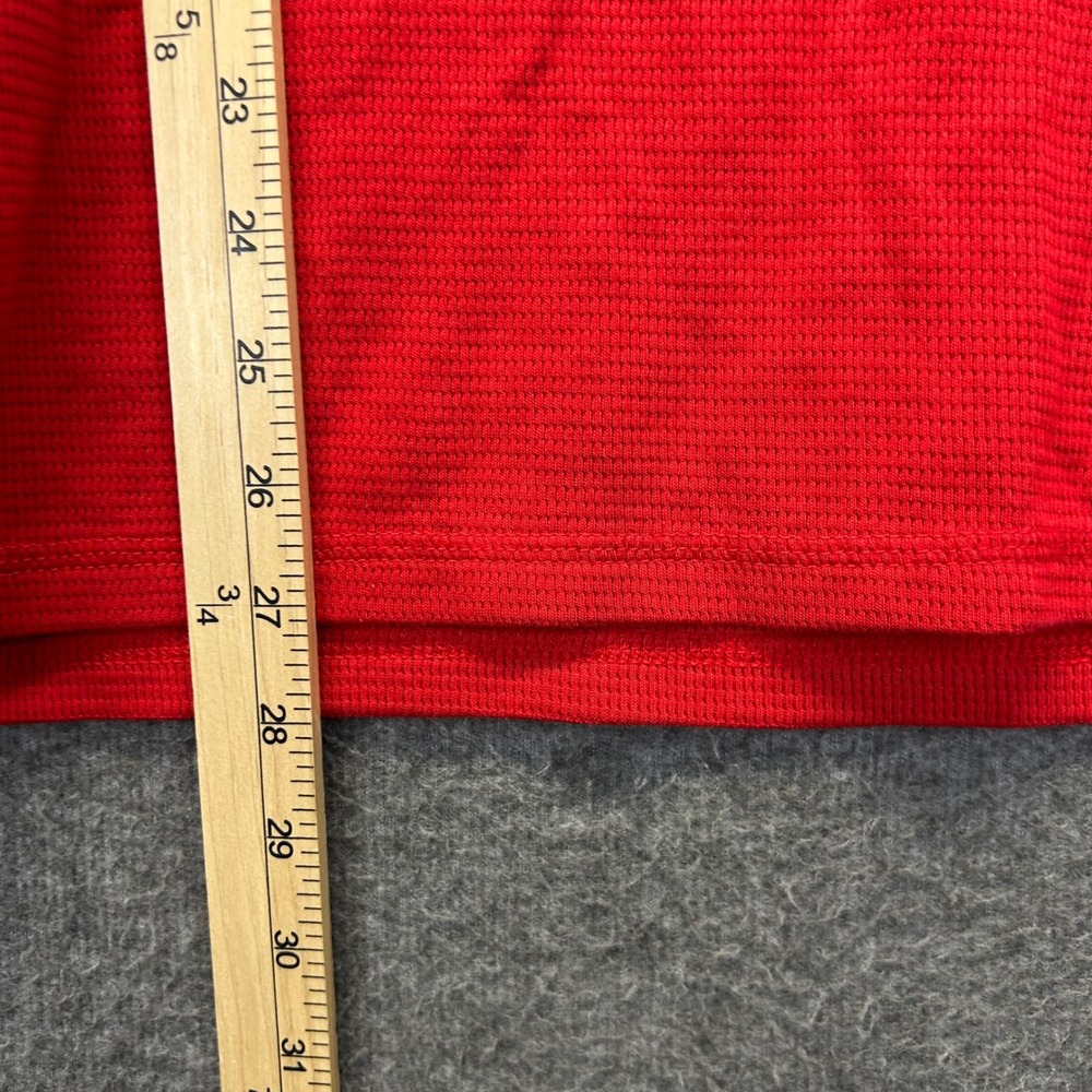 Polo Ralph Lauren Mens Red Waffle Knit Thermal Long Sleeve Sleep Shirt Size L - Picture 9 of 10